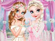 Anna And Elsa Glittery Bridesmaids