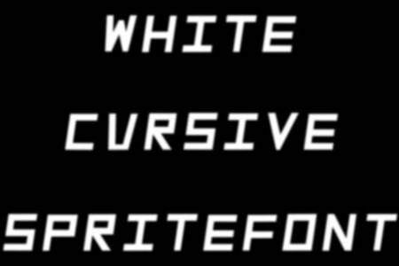 White Cursive Spritefont